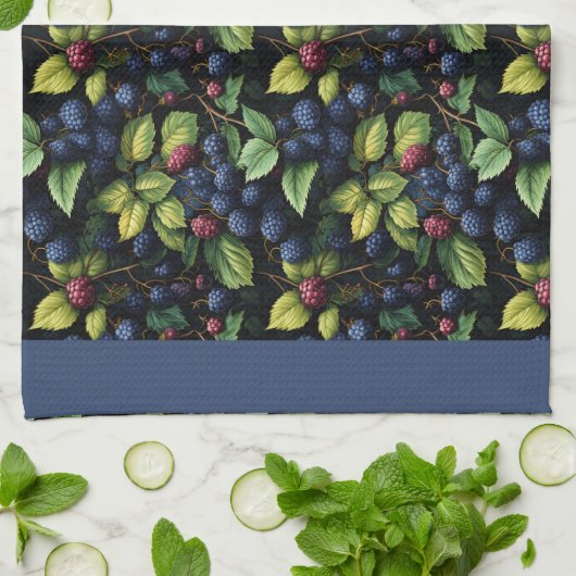 Serviette de cuisine Blackberries (Plié)