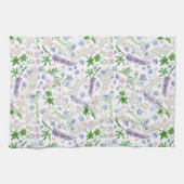 Serviette de cuisine blanche à neige bleu foncé (Horizontal)