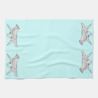 Serviette de cuisine blanche argentée de chien de