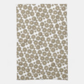 Serviette de cuisine blanche circulaire beige (Vertical)