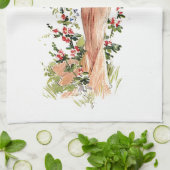 Serviette de cuisine blanche de clair de lune (Plié)