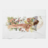 Serviette de cuisine blanche de clair de lune (Horizontal)