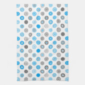 Serviette de cuisine blanche de saison en pois (Vertical)