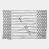 Serviette de cuisine blanche Gris (Horizontal)
