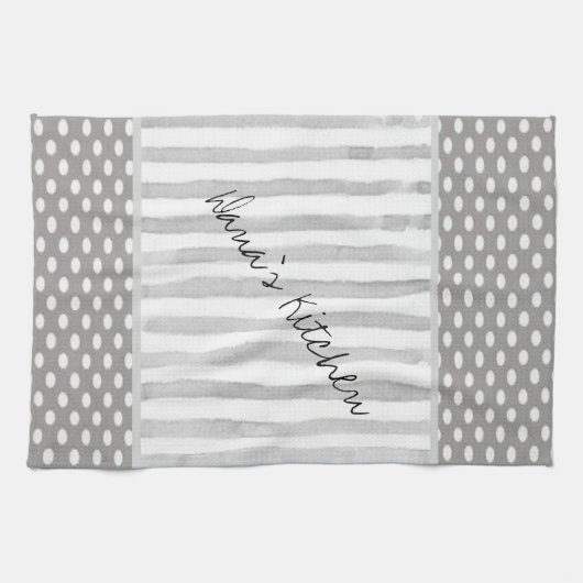 Serviette de cuisine blanche Gris (Horizontal)