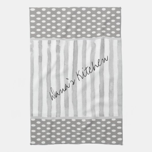 Serviette de cuisine blanche Gris (Vertical)
