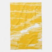 Serviette de cuisine blanche, jaune Abstrait Art R (Vertical)
