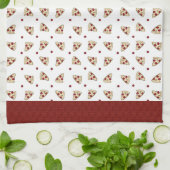 Serviette de cuisine blanche pizza (Plié)