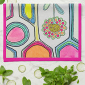 SERVIETTE DE CUISINE "BLANCHISSEURS FLORAUX" (Plié)