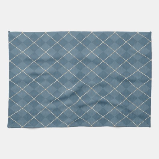 Serviette de cuisine bleu campagne (Horizontal)