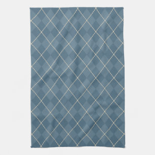 Serviette de cuisine bleu campagne