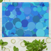 serviette de cuisine bleu confetti (Plié)