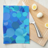 serviette de cuisine bleu confetti (Quart Plié)