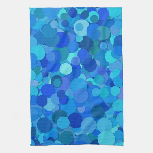 serviette de cuisine bleu confetti (Vertical)