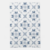 Serviette de cuisine bleu et blanc (Vertical)