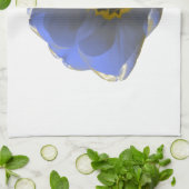 Serviette de cuisine bleu et jaune Tulip (Plié)