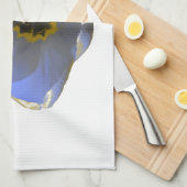 Serviette de cuisine bleu et jaune Tulip (Quart Plié)