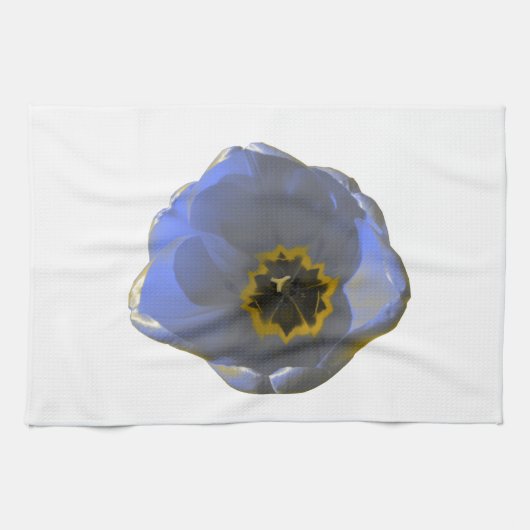 Serviette de cuisine bleu et jaune Tulip (Horizontal)