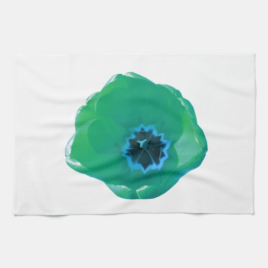 Serviette de cuisine bleu et vert Tulip (Horizontal)