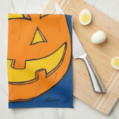 Serviette de cuisine bleu Jack o' Lantern (Quart Plié)