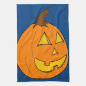 Serviette de cuisine bleu Jack o' Lantern (Vertical)