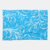 Serviette de cuisine bleu ornementale (Horizontal)