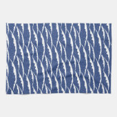 Serviette de cuisine bleue avec motif à vagues ill (Horizontal)
