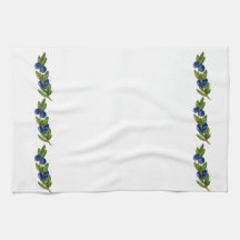 Serviette de cuisine bleue de baie