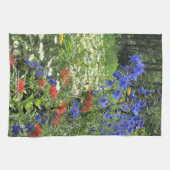 Serviette de cuisine bleue de delphinium de jardin (Horizontal)
