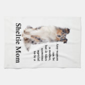 Serviette de cuisine bleue de maman de Merle (Horizontal)