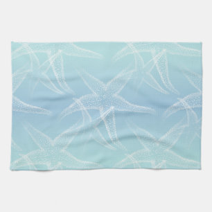 Serviette de cuisine bleue de plage d'Aqua