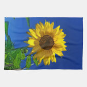 Serviette de cuisine bleue de tournesol de N de (Horizontal)