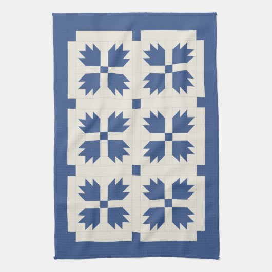 Serviette de cuisine bleue d'impression d'édredon (Vertical)