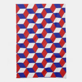 Serviette de cuisine - Blocage illusion, rouge bla (Vertical)