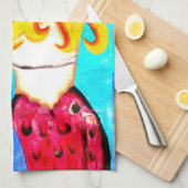 serviette de cuisine blonde mermaid (Quart Plié)