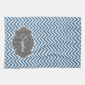 Serviette de cuisine Blue Chevron (Horizontal)