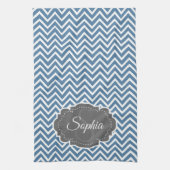 Serviette de cuisine Blue Chevron (Vertical)