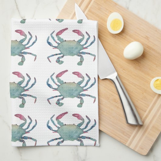 Serviette de cuisine Blue Crab (Quart Plié)
