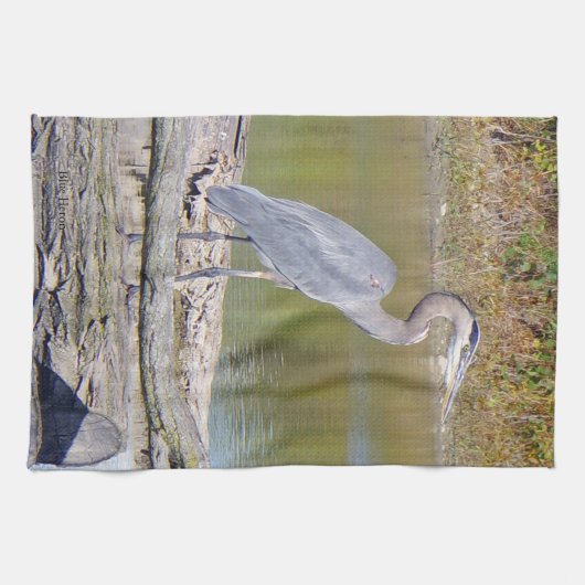 Serviette de cuisine Blue Heron (Horizontal)
