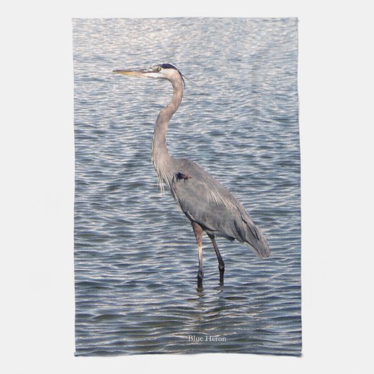 Serviette de cuisine Blue Heron (Vertical)