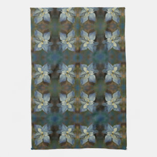 Serviette de cuisine - Blue Poinsettias