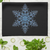 Serviette de cuisine Blue Snowflake (Plié)