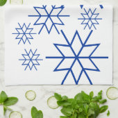 Serviette de cuisine - Blue Snowflakes (Plié)