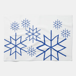 Serviette de cuisine - Blue Snowflakes