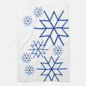 Serviette de cuisine - Blue Snowflakes (Vertical)