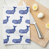 Serviette de cuisine Blue Whale (Quart Plié)