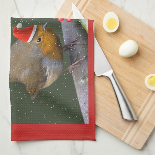 Serviette de cuisine Bobbin' Robins (Quart Plié)