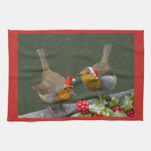 Serviette de cuisine Bobbin' Robins (Horizontal)