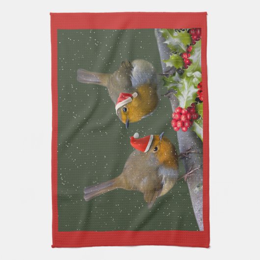 Serviette de cuisine Bobbin' Robins (Vertical)