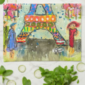 Serviette de cuisine "Bonjour" (Plié)